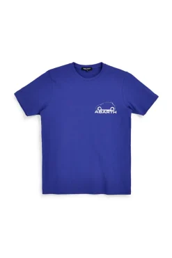 T-shirt royal con stampa logo Abarth AH017TE