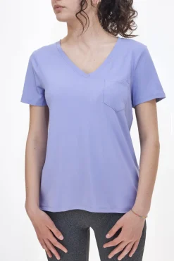 T-shirt Skechers Godri Serene V-Neck Tee Lilla