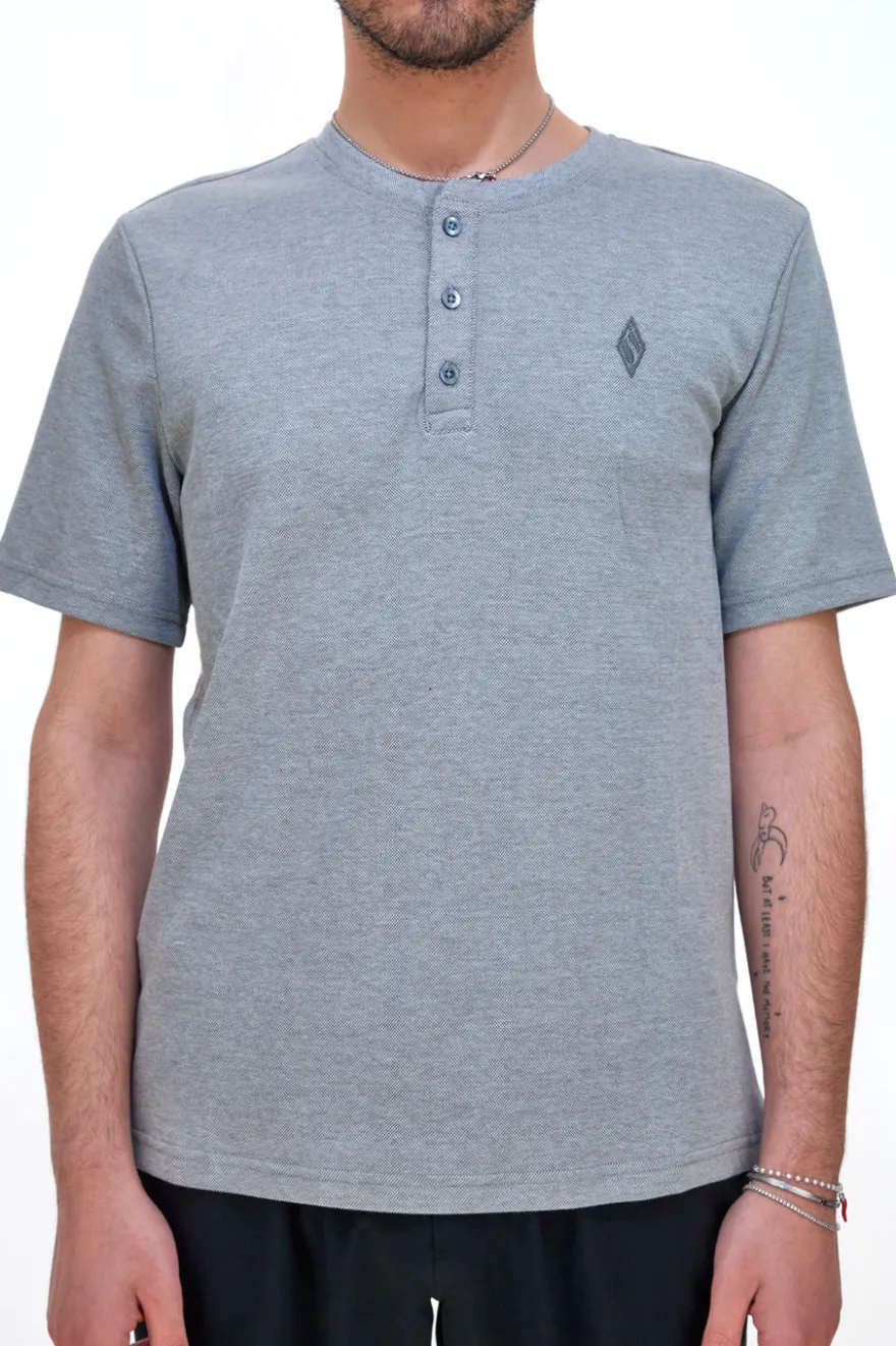 T-Shirt Skechers GOKNIT Grigia Piquet