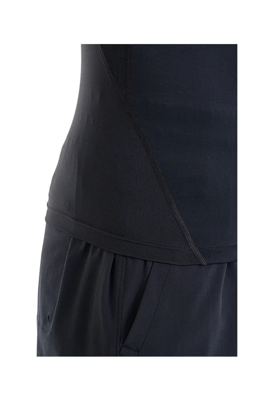 T-shirt tecnica nera traspirante con maniche corte Under Armour UA HEATGEAR ARMOUR COMP SS da Uomo | Pittarello