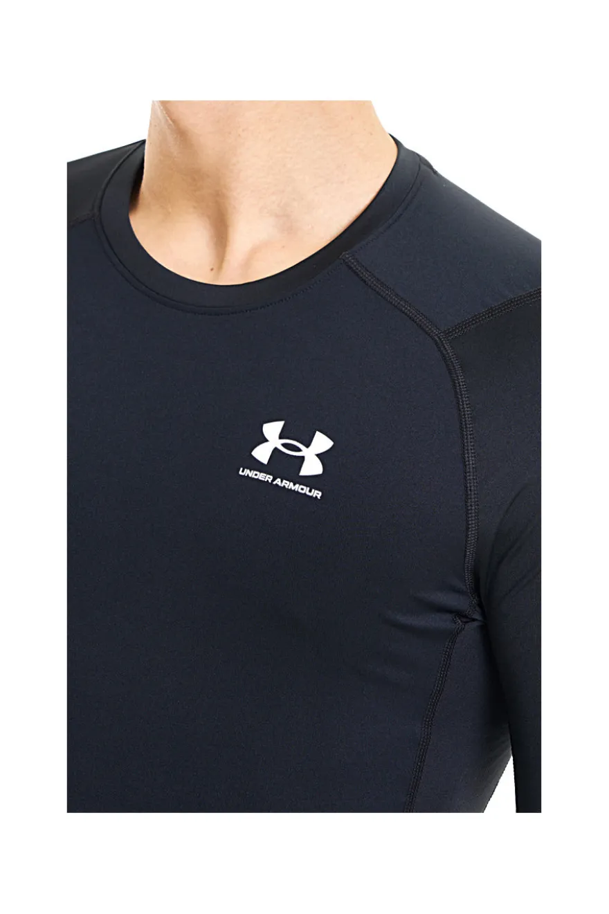 T-shirt tecnica nera traspirante con maniche corte Under Armour UA HEATGEAR ARMOUR COMP SS da Uomo | Pittarello