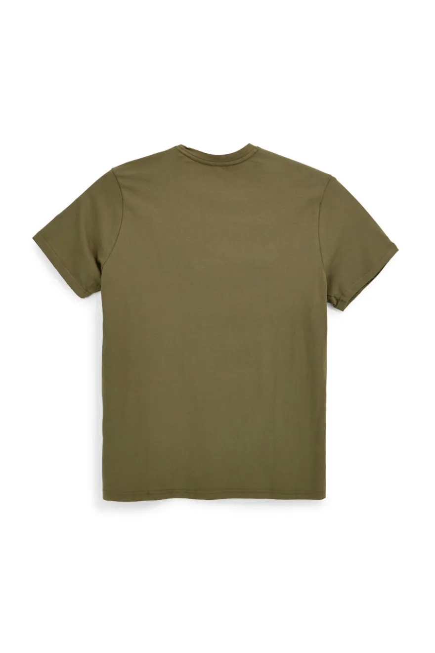 T-shirt verde a maniche corte con logo ricamato No limits MATS024S25