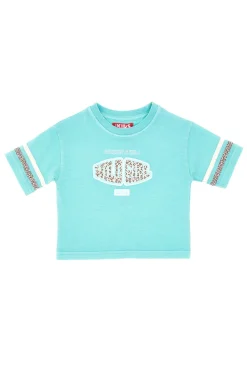 T-shirt Verde Acqua Con Stampa Pitt Kids PT-K-T-7008