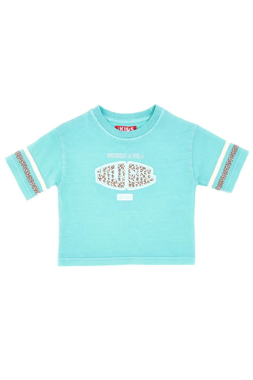 T-shirt Verde Acqua Con Stampa Pitt Kids PT-K-T-7008