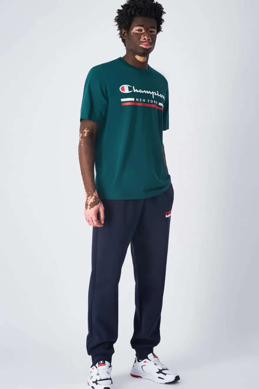 T-SHIRT VERDE GIROCOLLO CHAMPION CREWNECK