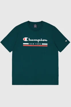T-SHIRT VERDE GIROCOLLO CHAMPION CREWNECK