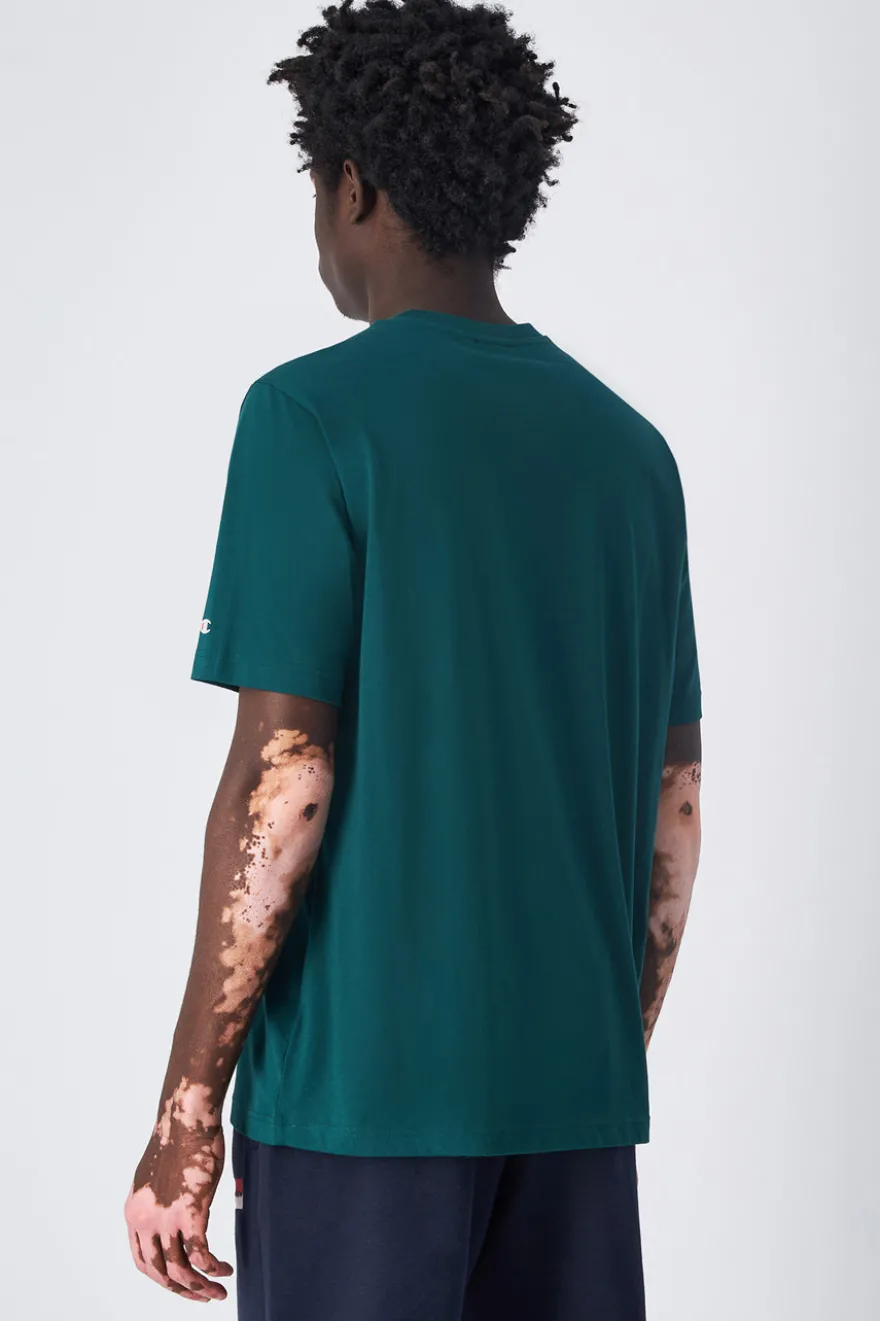 T-SHIRT VERDE GIROCOLLO CHAMPION CREWNECK