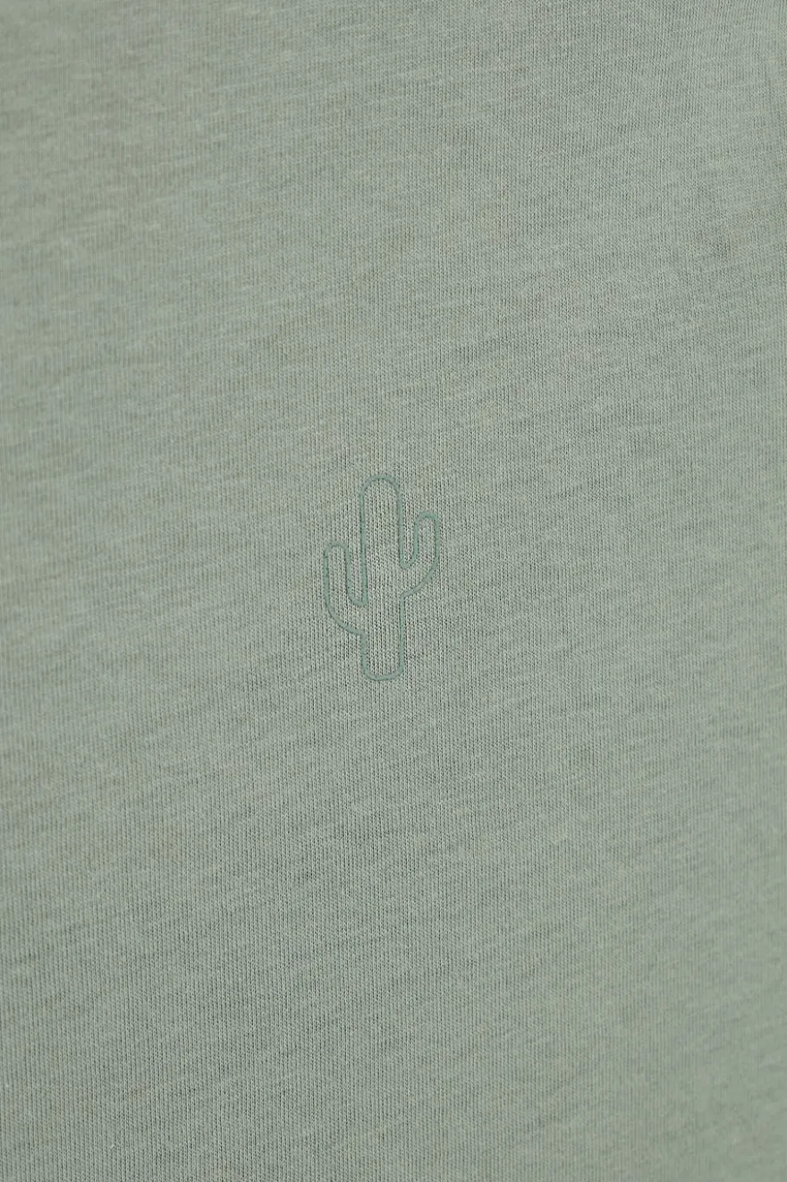T-shirt verde in cotone Pittarello tierra NBY703