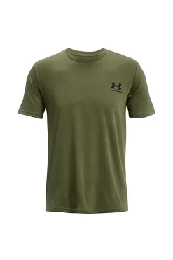 T-shirt verde leggera in misto cotone ad asciugatura rapida Under Armour M Sportstyle LC SS