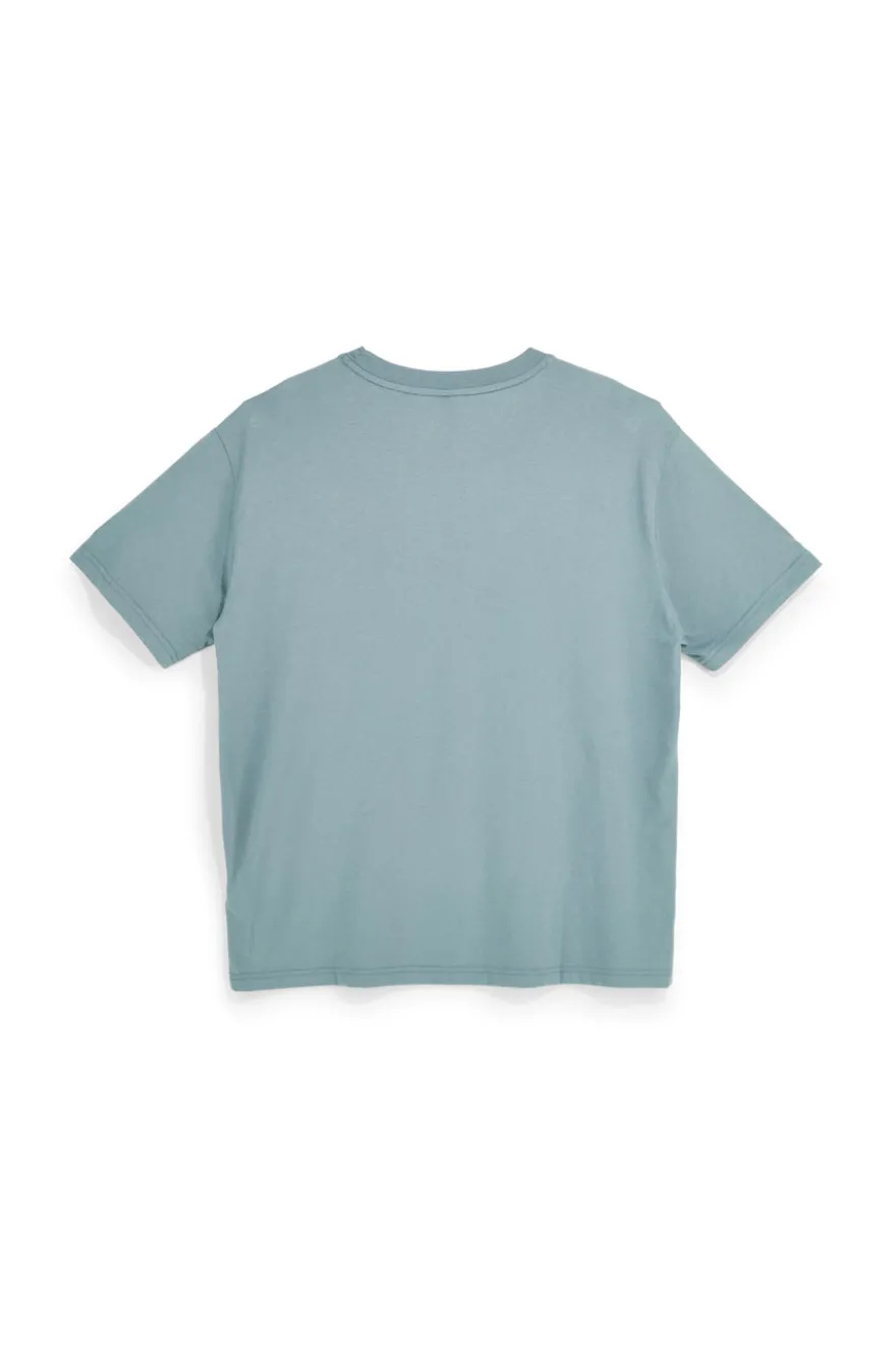 T-shirt Verde Oversize con Stampa Los Angeles Skechers Destination Short Sleeve Tee
