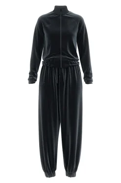 Tuta nera con zip e fondo elastico Joma Step Tracksuit