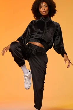 Tuta nera con zip e fondo elastico Joma Step Tracksuit