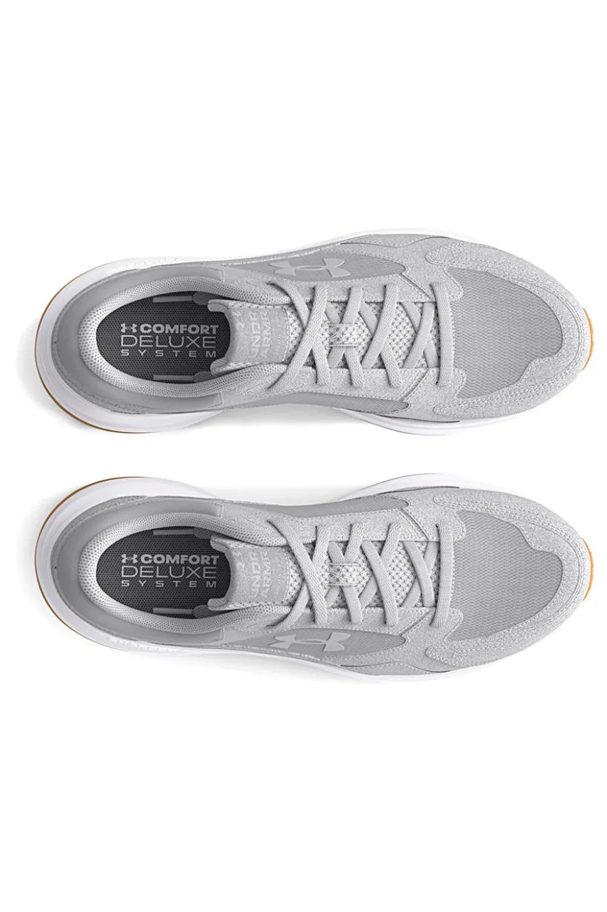Under Armour – Edge Suede – Gepolsterte Wildleder-Sneaker in Grau