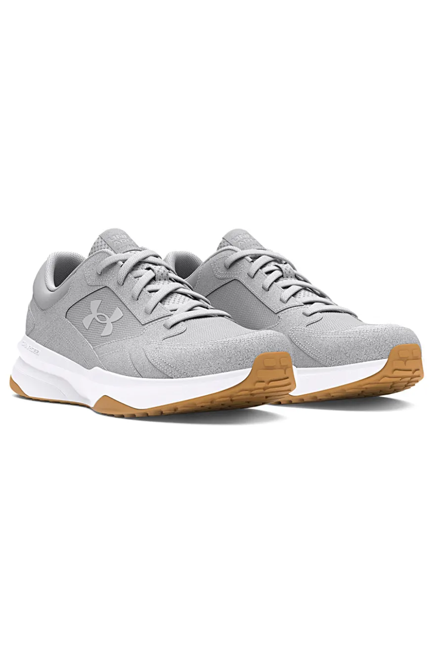 Under Armour – Edge Suede – Gepolsterte Wildleder-Sneaker in Grau