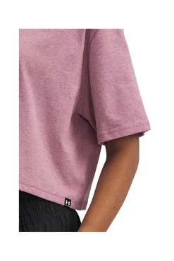 Under Armour – Rival SS – Kurz geschnittenes T-Shirt aus schnelltrocknender Baumwollmischung in Rosa