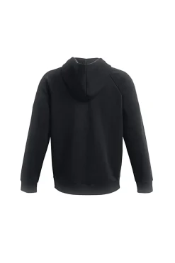 Under Armour RIVAL FLEECE FZ HOODIE Schwarzer Fleece-Hoodie mit durchgehendem Reißverschluss