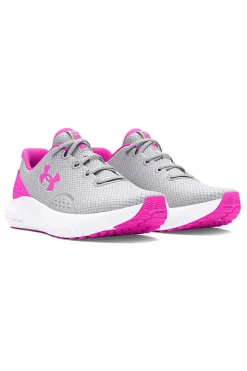 Under Armour W CHARGED SURGE 4 Laufschuhe in Grau und Fuchsia