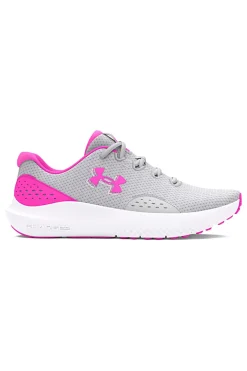 Under Armour W CHARGED SURGE 4 Laufschuhe in Grau und Fuchsia