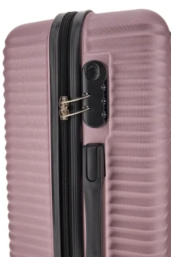 Valigia rigida rosa grande con ruote girevoli Prima riga PR166/G