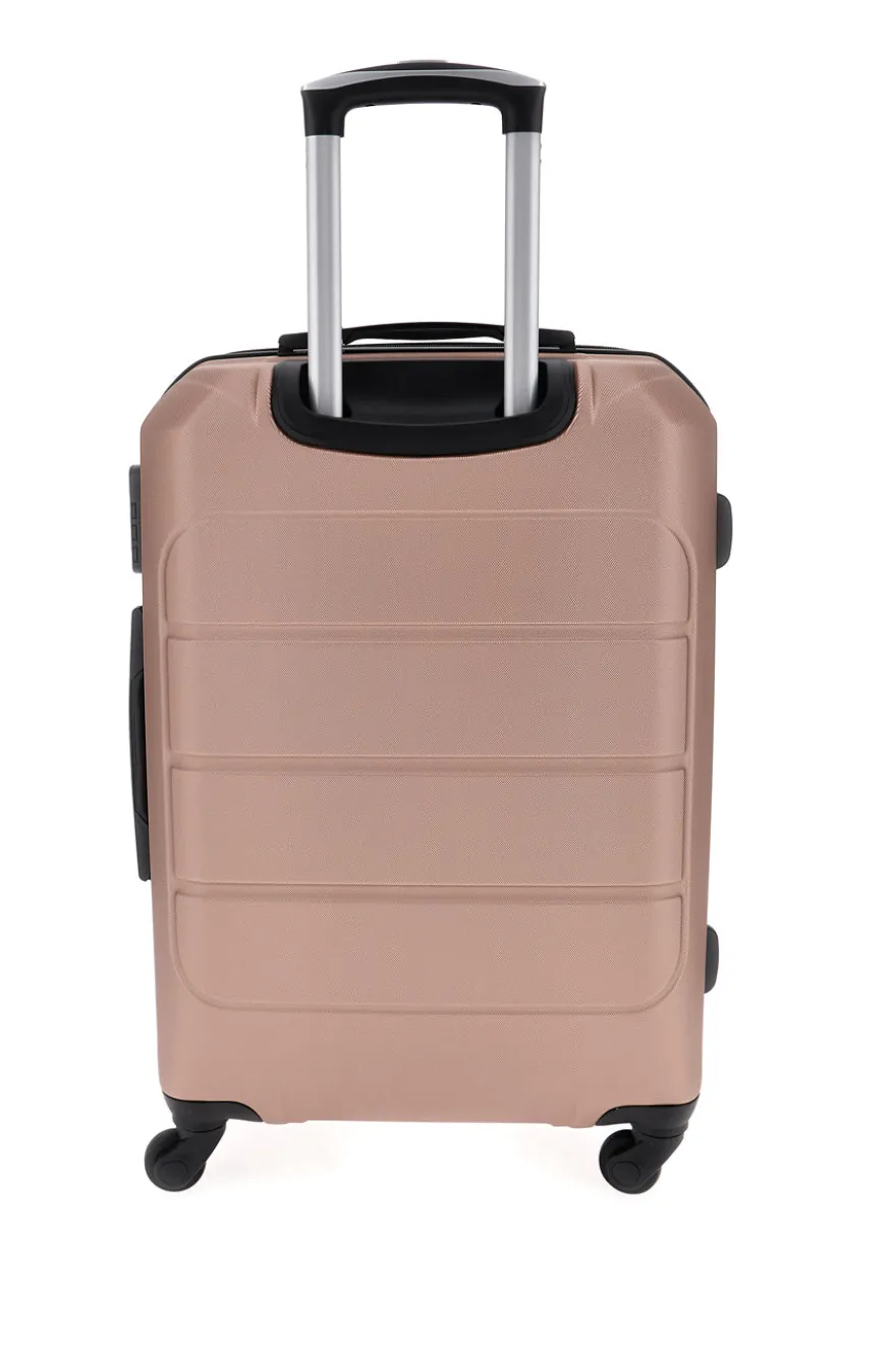 Valigia trolley cabina rosa con manico telescopico Prima Riga PR173/P