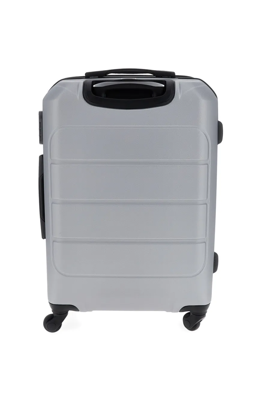 Valigia trolley grande argento con lucchetto integrato Prima Riga PR173/G