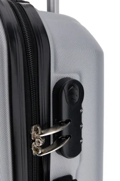 Valigia trolley grande argento con lucchetto integrato Prima Riga PR173/G