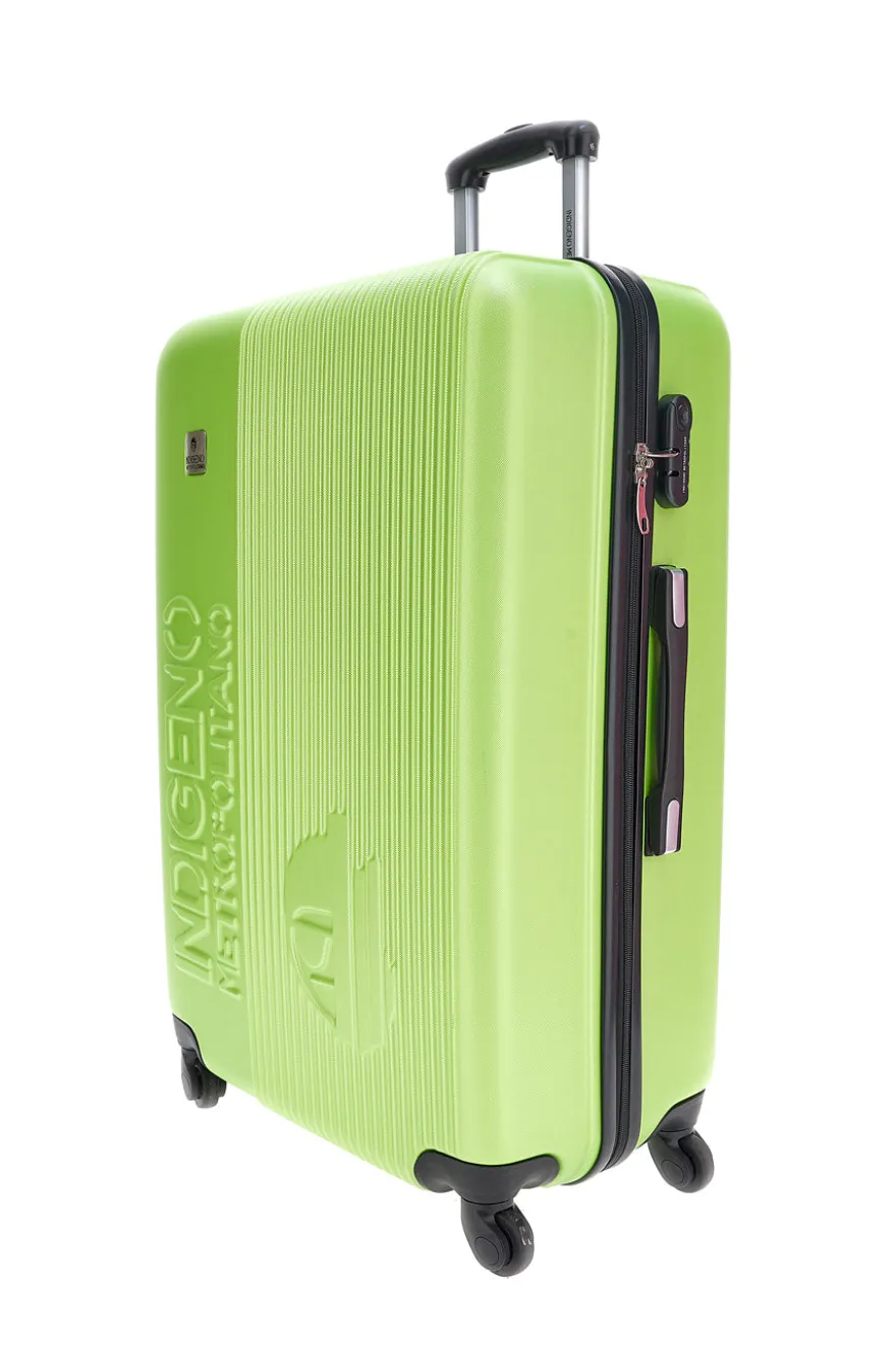 Valigia trolley grande verde rigida 4 ruote Indigeno INDIGENO182/G