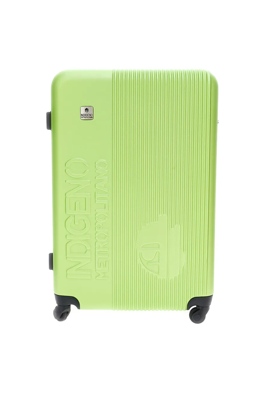 Valigia trolley grande verde rigida 4 ruote Indigeno INDIGENO182/G
