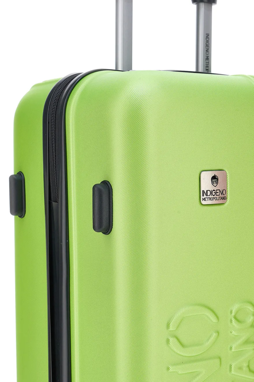 Valigia trolley grande verde rigida 4 ruote Indigeno INDIGENO182/G