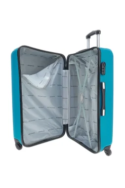 Valigia trolley media turchese rigida 4 ruote Indigeno INDIGENO182/M
