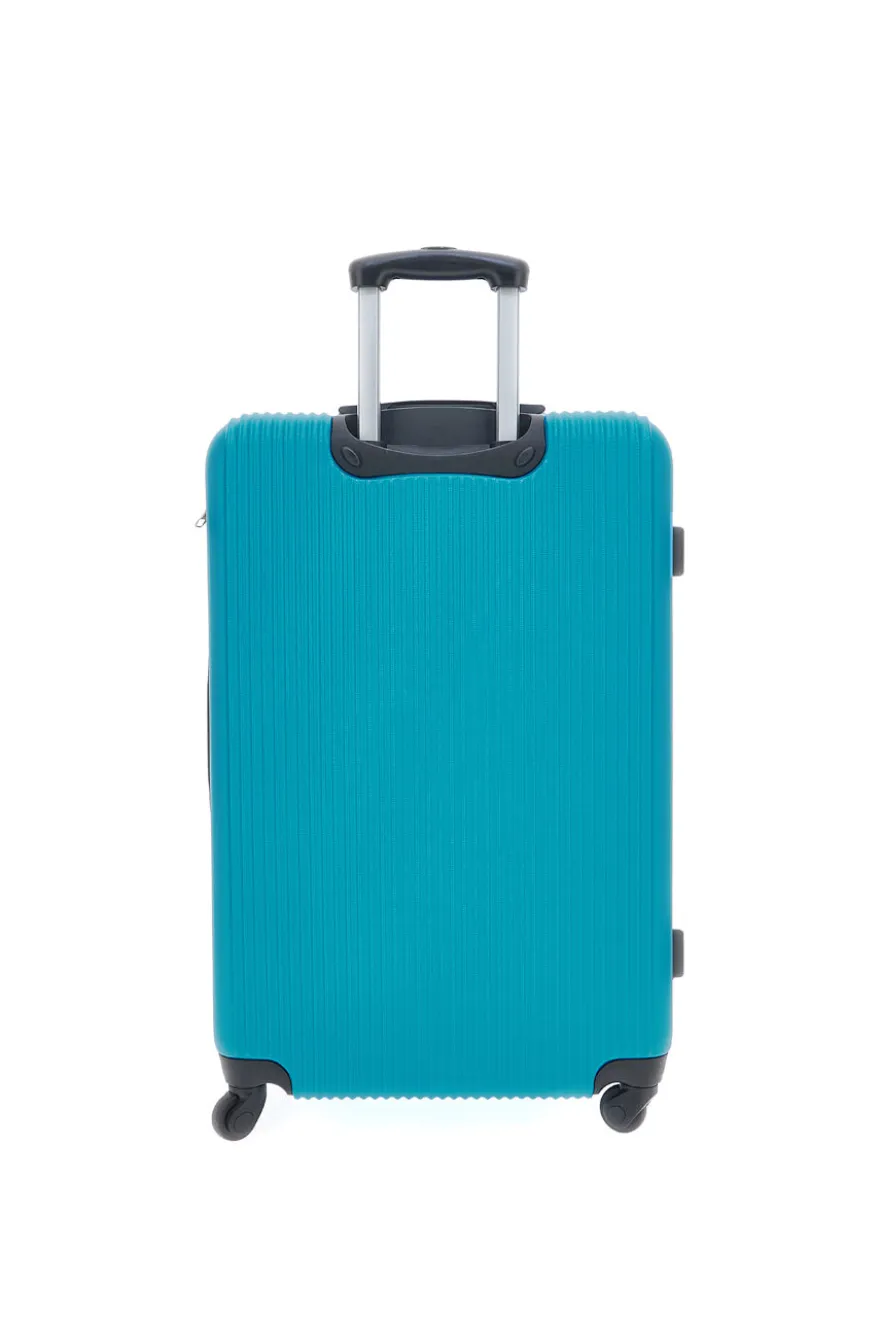 Valigia trolley media turchese rigida 4 ruote Indigeno INDIGENO182/M