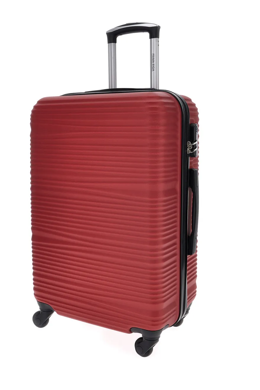 Valigia Trolley medio rossa 4 ruote multidirezionali Prima Riga PR172M