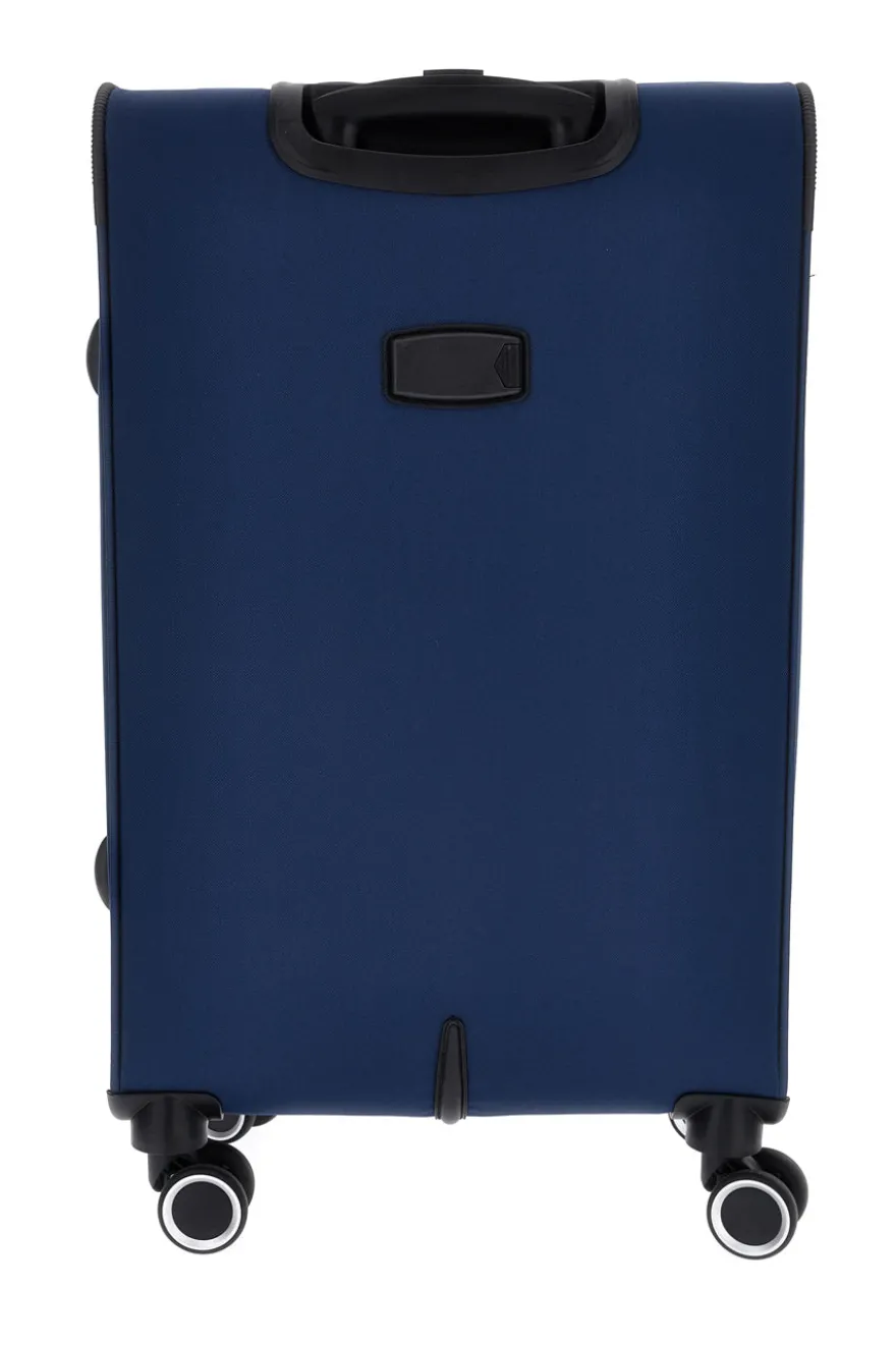 Valigia trolley piccola blu con ruote girevoli Mrzm DH SOFT P
