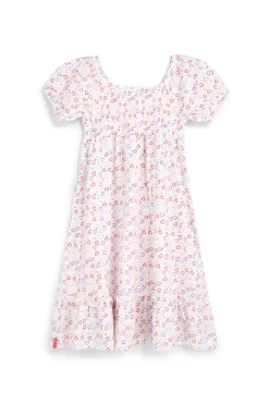 Vestito bianco con stampa cuori in cotone Pitt kids Pt-g-d-9043