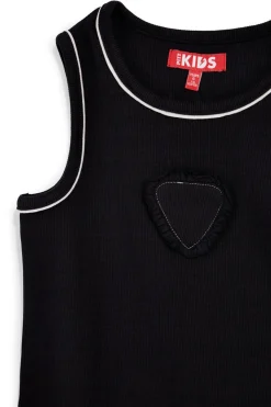 Vestito nero senza maniche con cuore Pitt kids Pt-b-t-9050