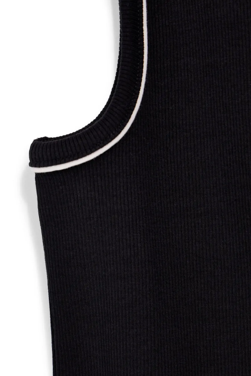 Vestito nero senza maniche con cuore Pitt kids Pt-b-t-9050