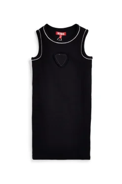 Vestito nero senza maniche con cuore Pitt kids Pt-b-t-9050