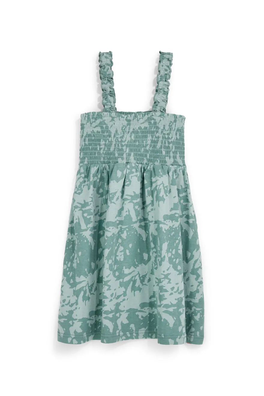 Vestito verde con spalline Pitt kids PT-G-D-9004