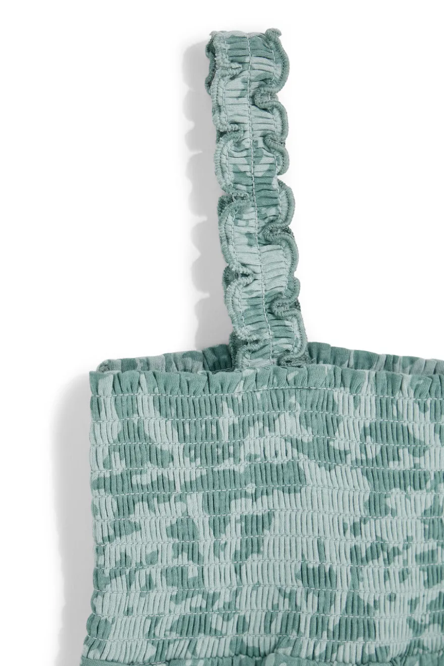 Vestito verde con spalline Pitt kids PT-G-D-9004
