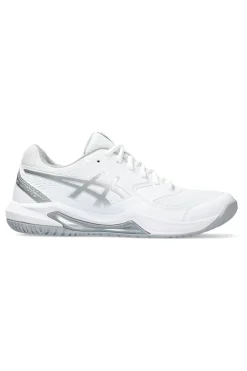 Weiß und Silber Tennisschuhe Asics Gel-Dedicate 8