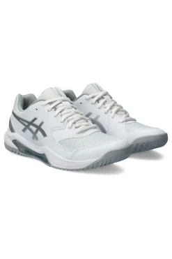 Weiß und Silber Tennisschuhe Asics Gel-Dedicate 8