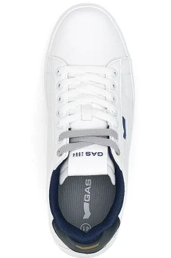 Weißblaue Sneakers aus Synthetikmaterial Gas 414185