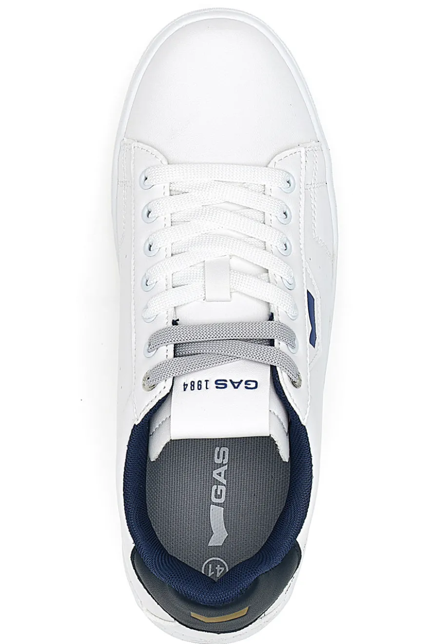 Weißblaue Sneakers aus Synthetikmaterial Gas 414185