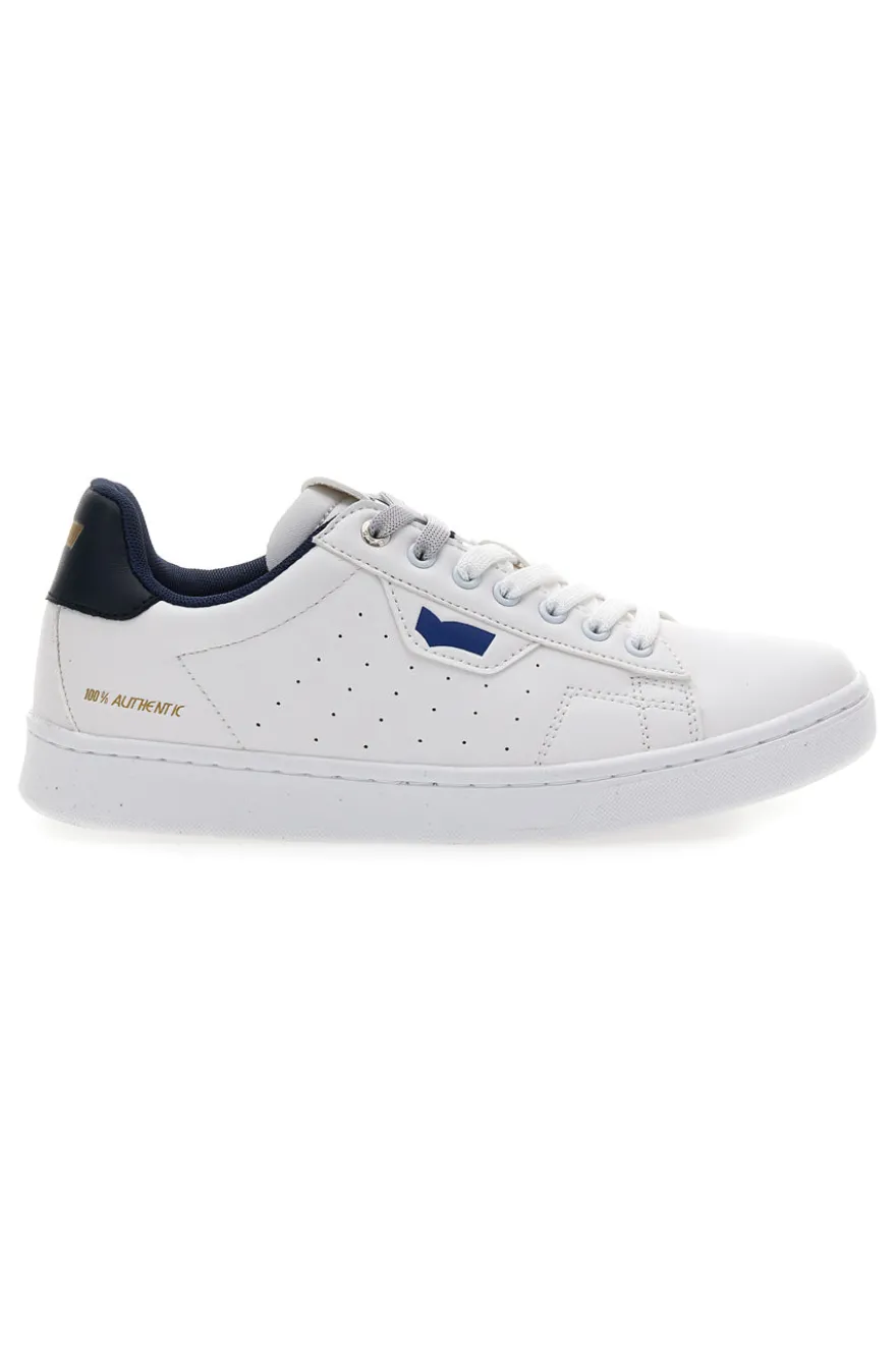 Weißblaue Sneakers aus Synthetikmaterial Gas 414185