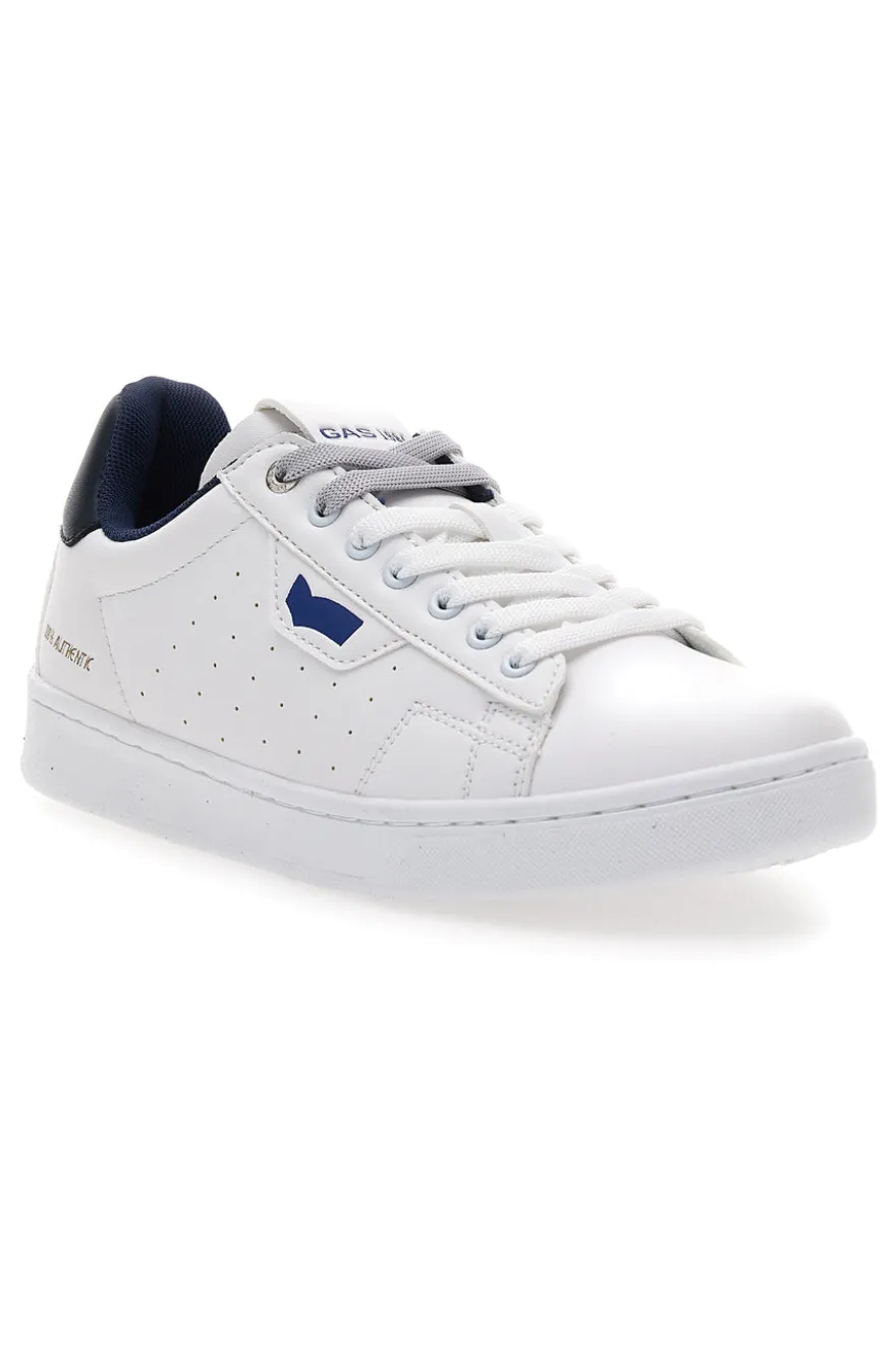 Weißblaue Sneakers aus Synthetikmaterial Gas 414185
