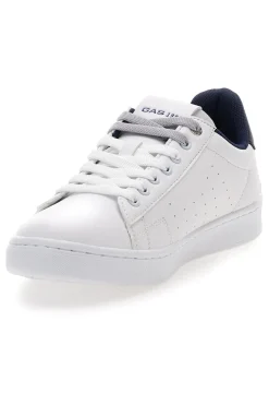 Weißblaue Sneakers aus Synthetikmaterial Gas 414185