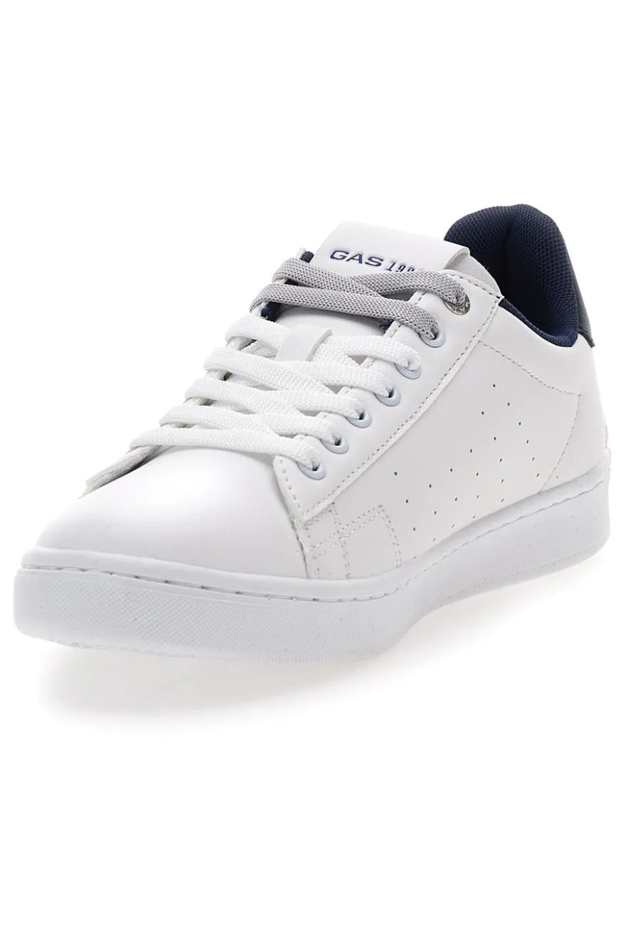 Weißblaue Sneakers aus Synthetikmaterial Gas 414185