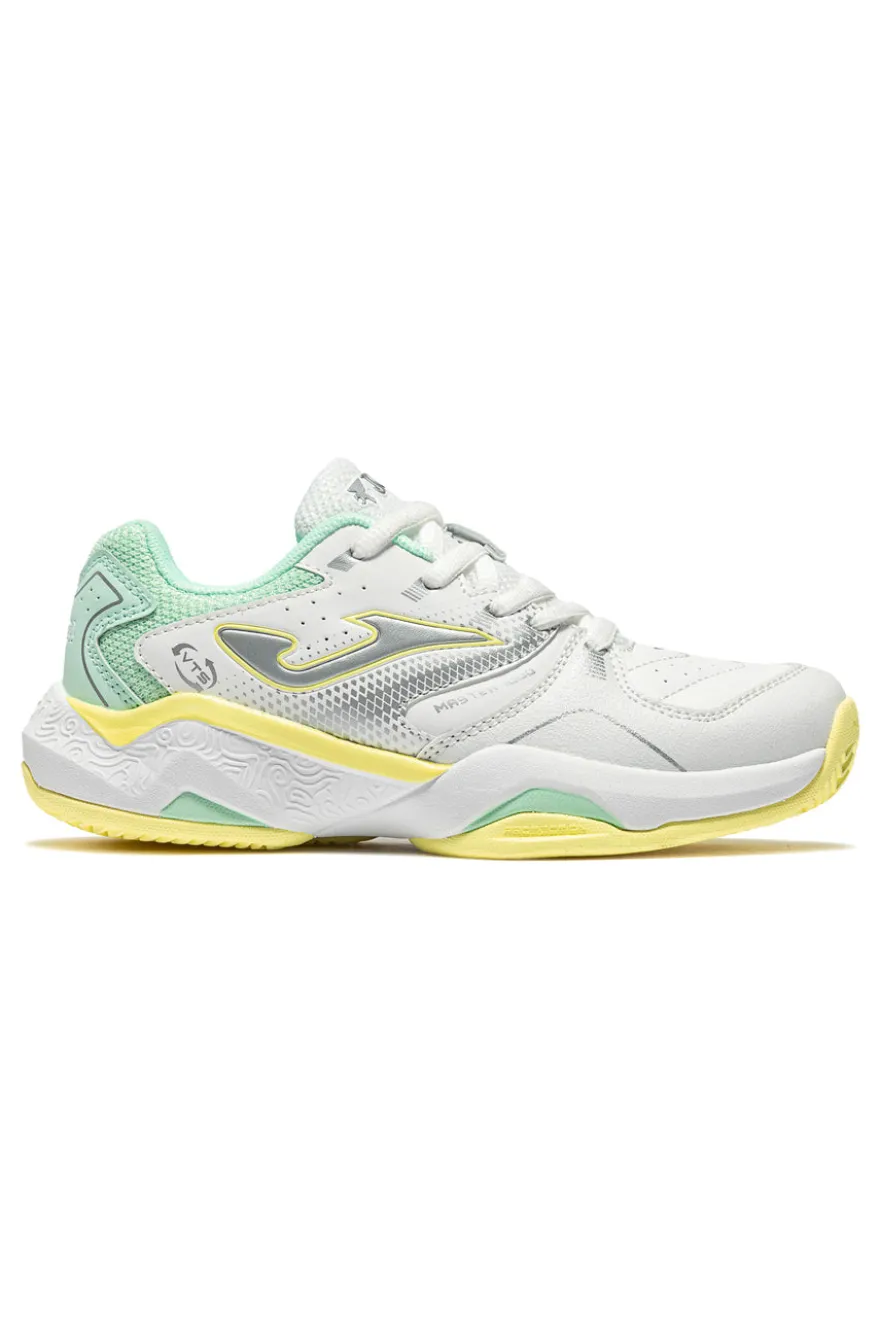 Weiße atmungsaktive Mesh Padel Schuhe Joma Master 100