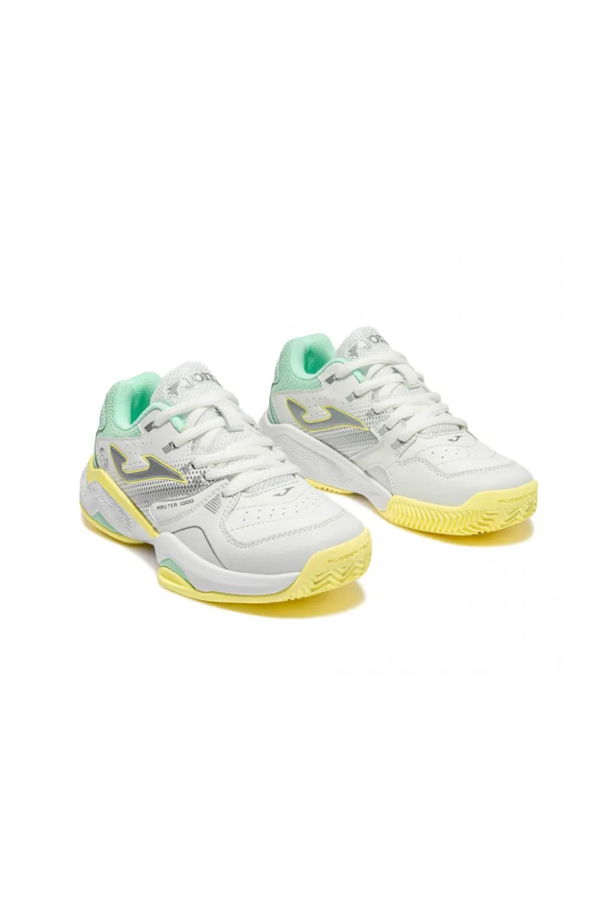 Weiße atmungsaktive Mesh Padel Schuhe Joma Master 100