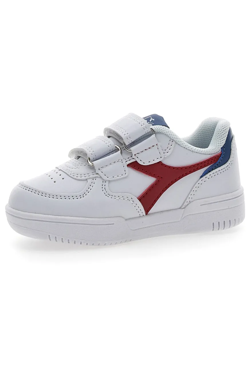 Weiße Erste-Schritte-Schuhe Diadora Raptor Low TD